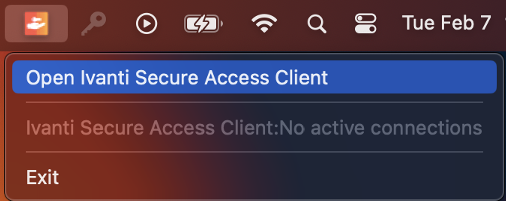 Ivanti access on a mac