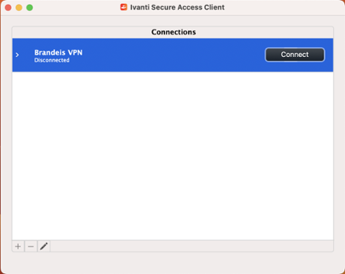 Ivanti Connect screen