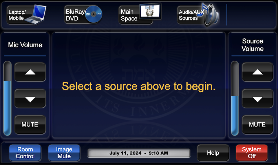 touchpanel main page