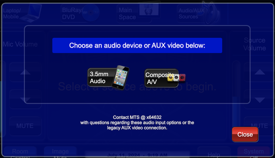 aux video inputs page