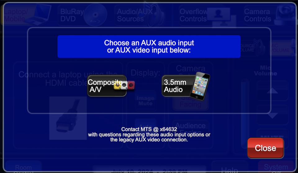 aux video inputs page