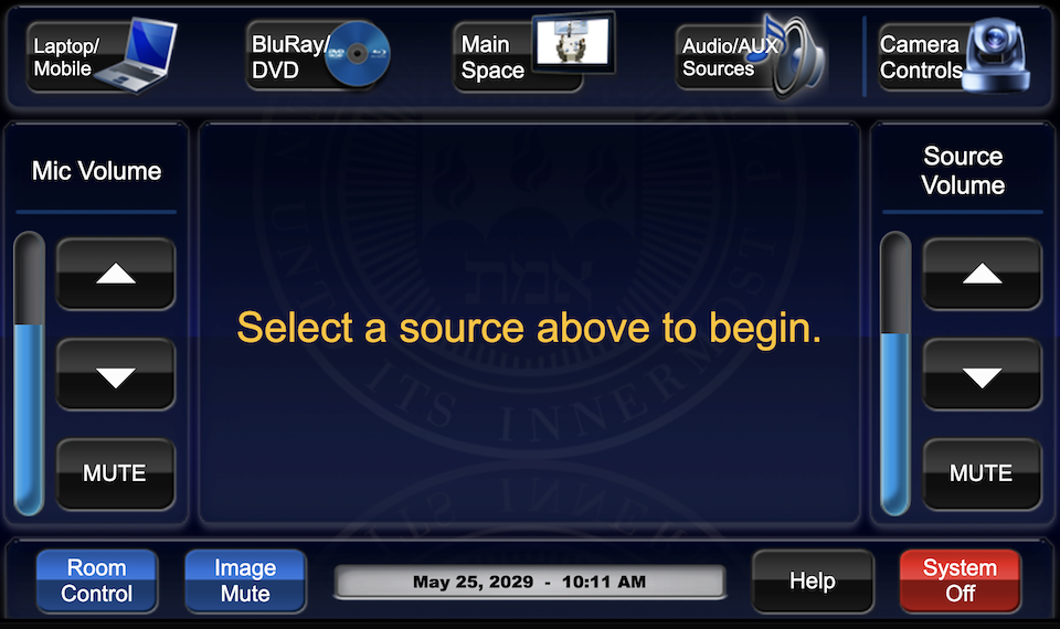 touchpanel main page