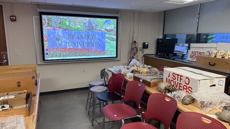 Brown 218 front of classroom