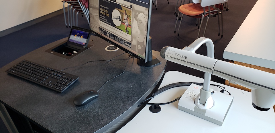 Epstein Liberman-Miller Lecture Hall instructor cart