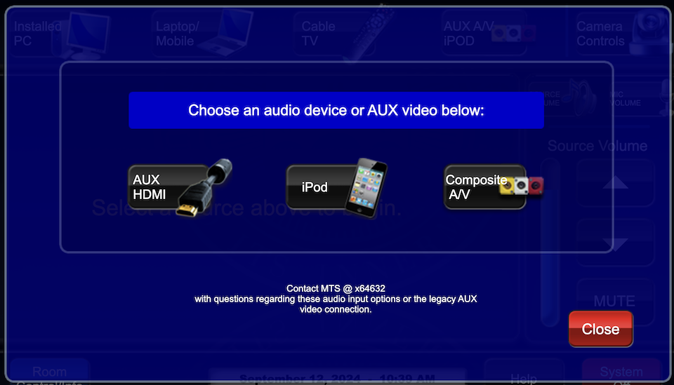aux video inputs page