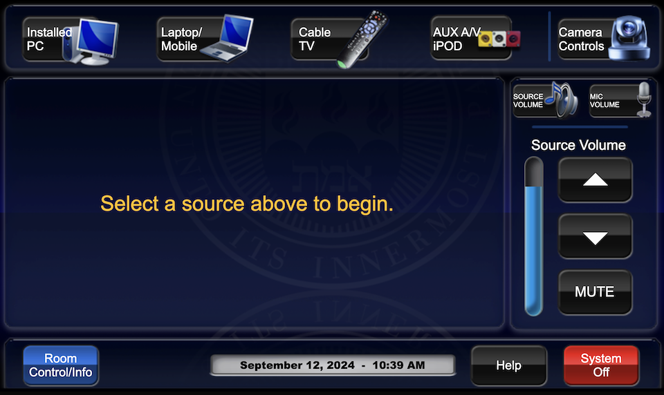 touch panel main page