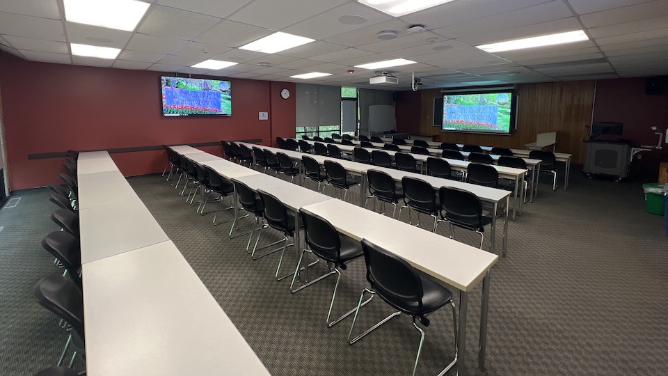 Golding 101 front of classroom