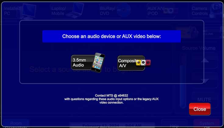 aux video inputs page