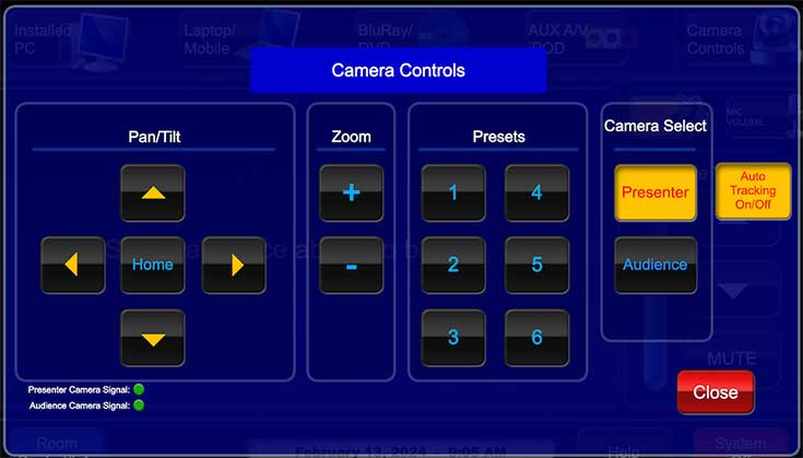 camera controls page