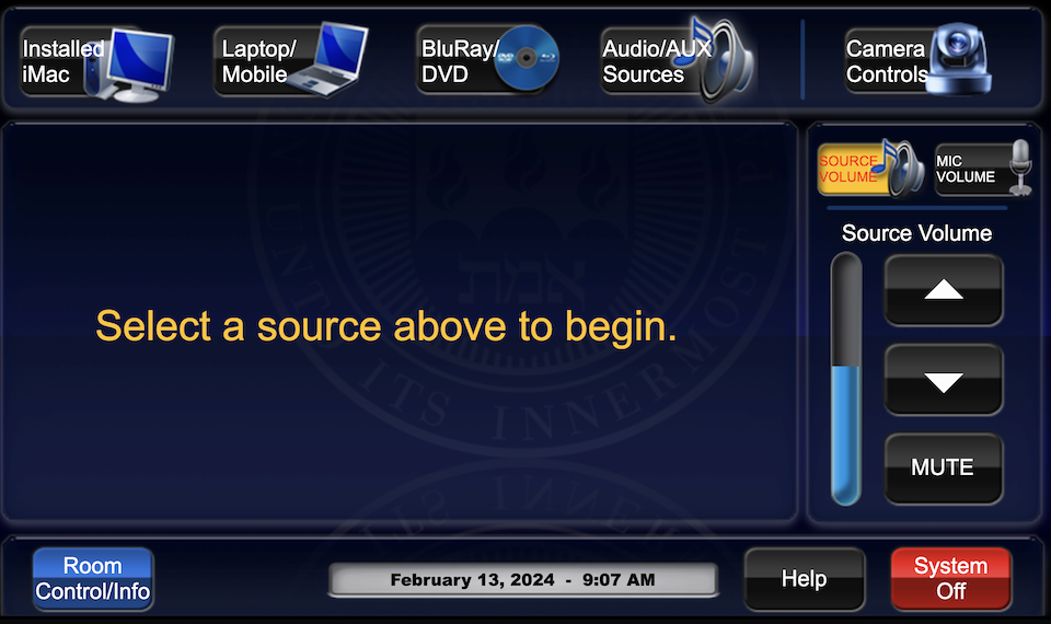 touchpanel main page
