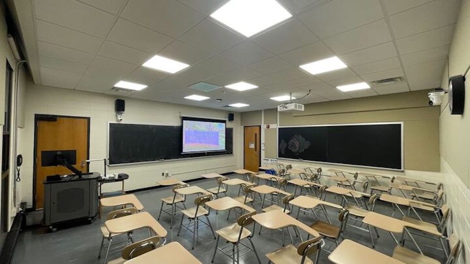 Goldsmith 117 front of classroom