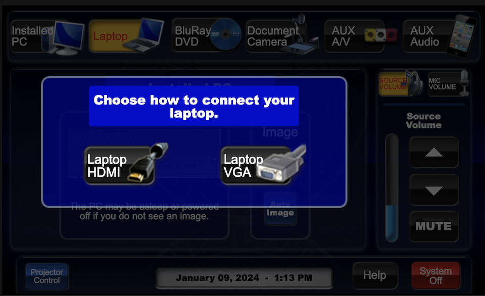 Goldsmith 226 laptop connections