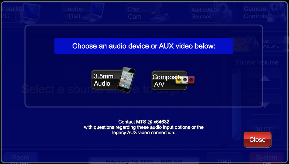 aux video inputs page