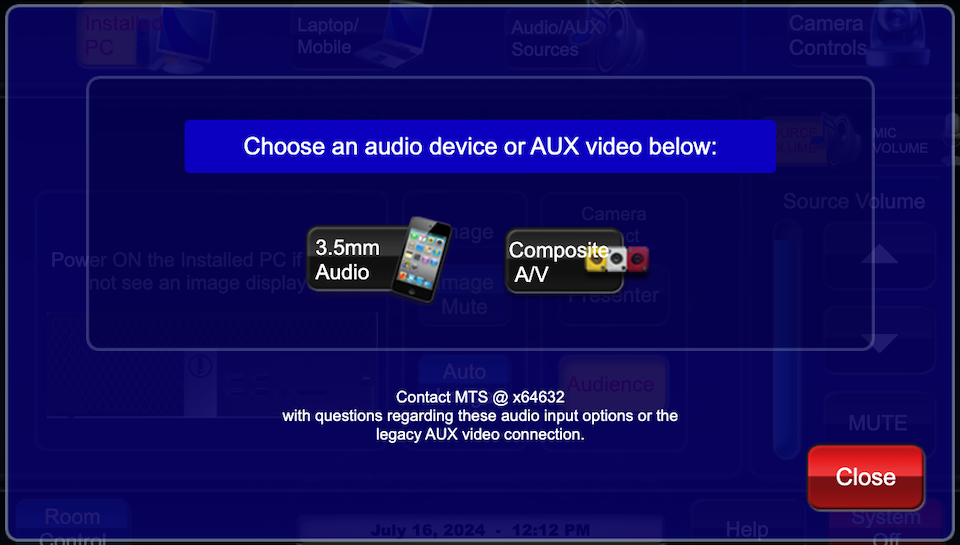 aux video inputs page