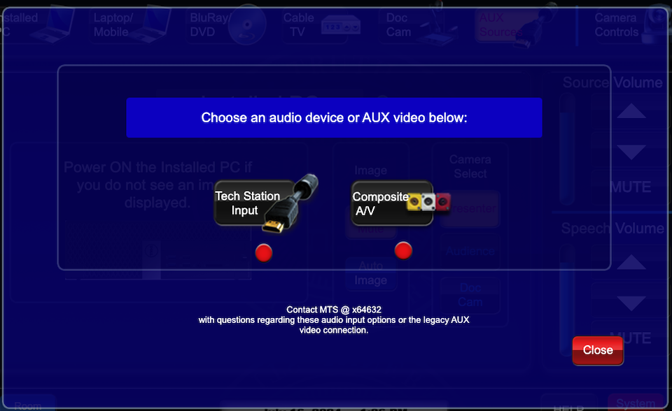 aux video inputs page