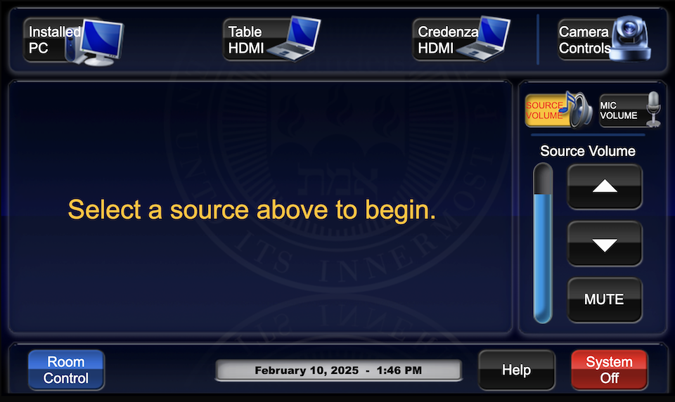 touchpanel main page