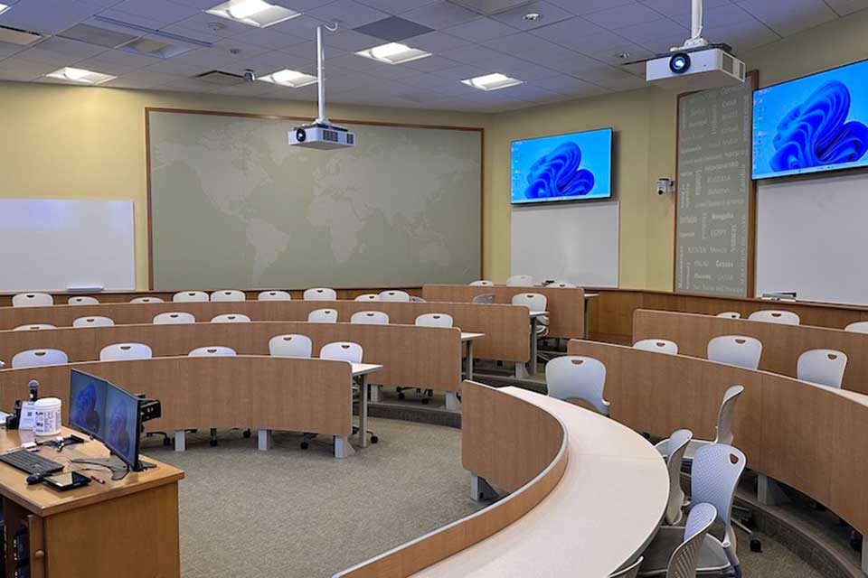 back of classroom