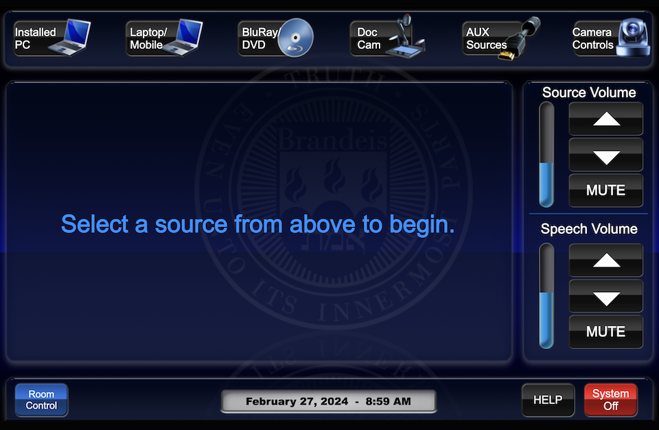 touchpanel main page