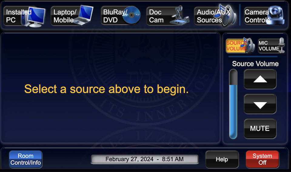 touch panel main page