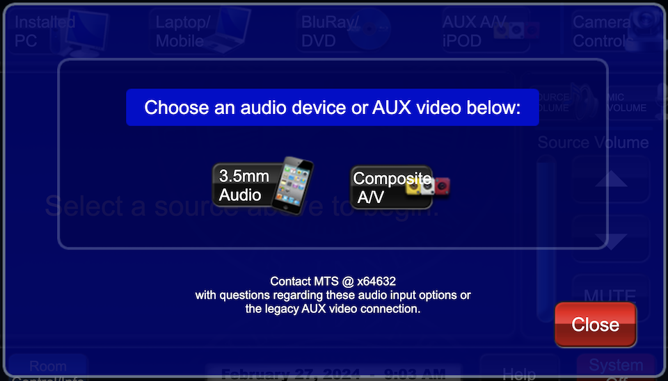 aux video inputs page