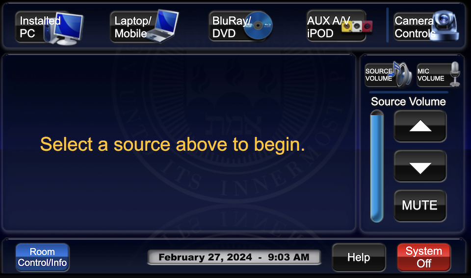 touchpanel main page