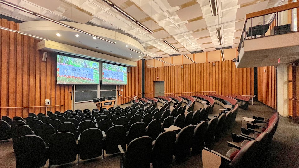 Olin-Sang 101 front of classroom