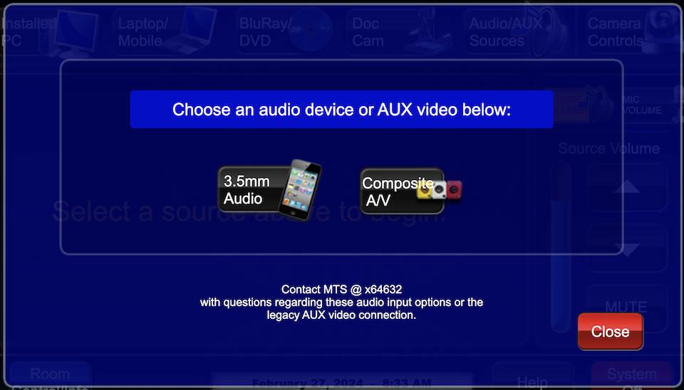 aux video inputs page