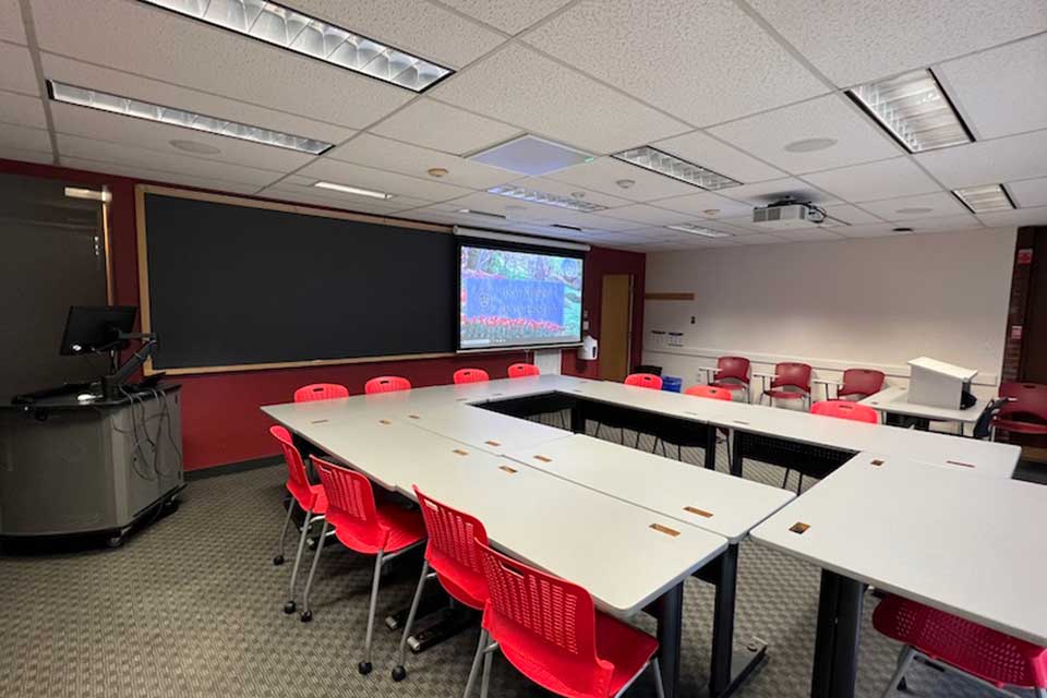 Olin-Sang 116 front of classroom