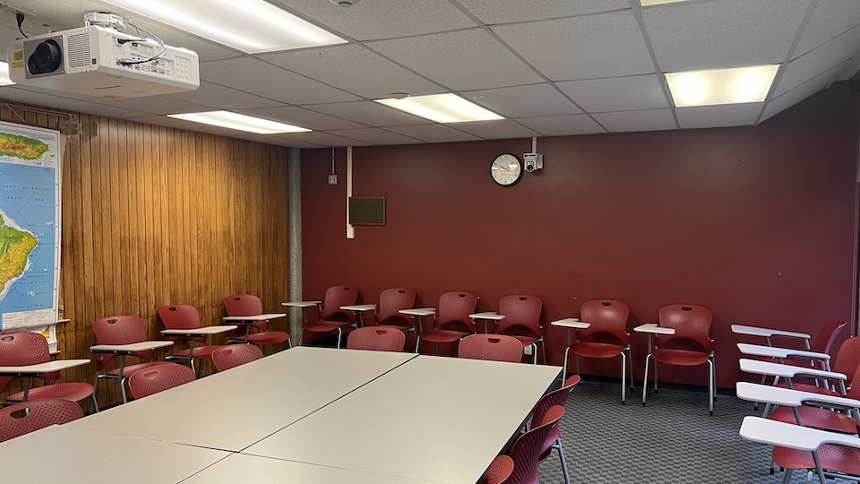 Olin-Sang 124 back of classroom