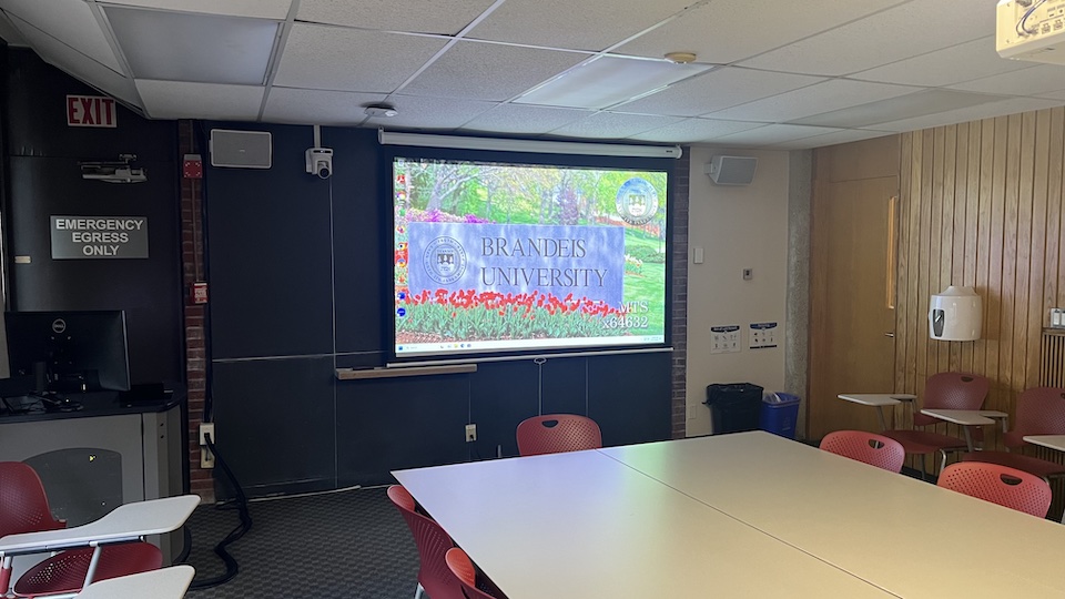 Olin-Sang 124 front of classroom