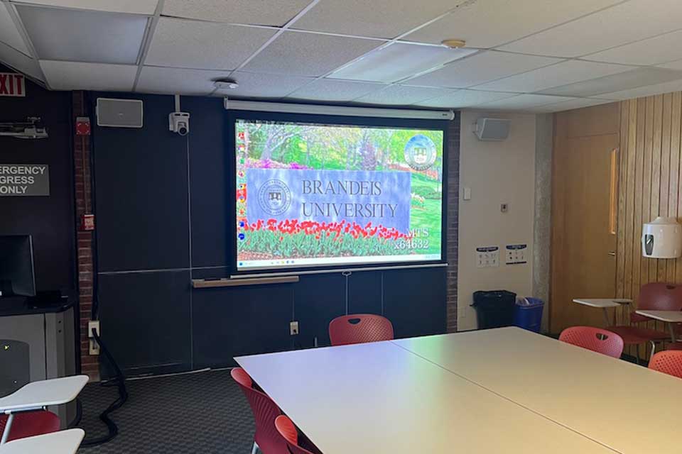 Olin-Sang 124 front of classroom