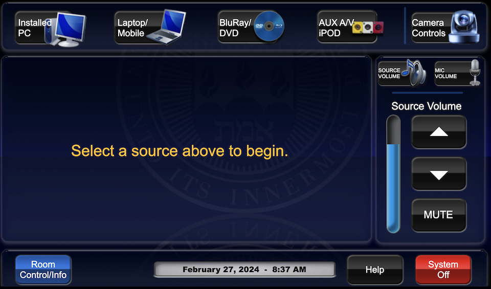 touchpanel main page