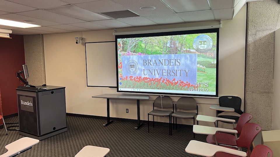 Olin-Sang 201 front of classroom