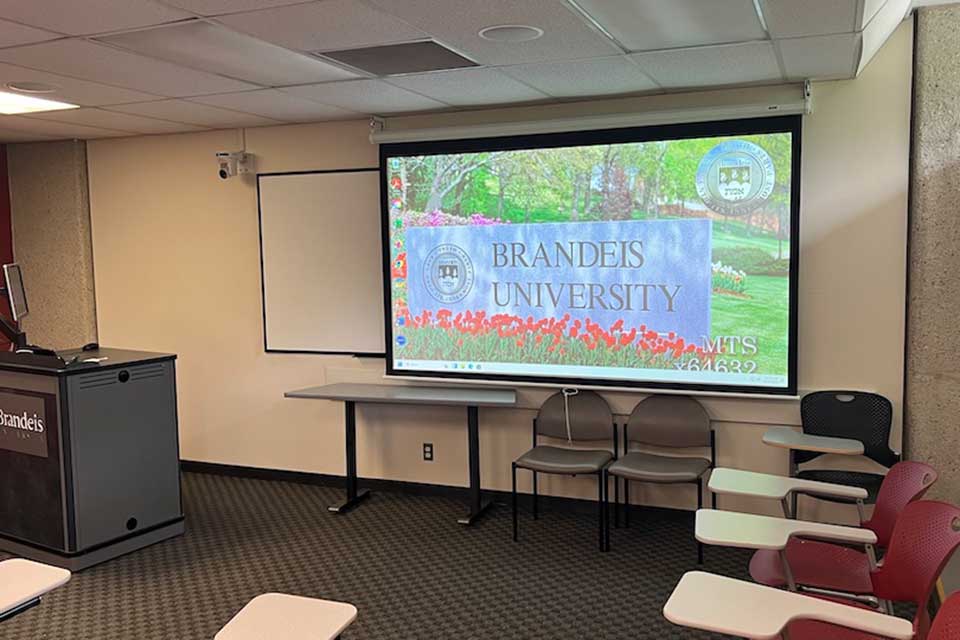 Olin-Sang 201 front of classroom