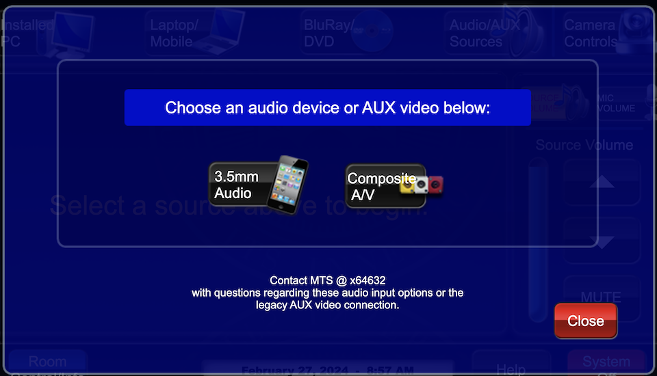 aux video inputs page