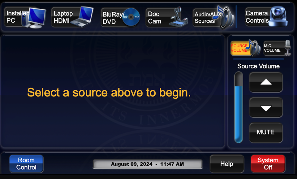 touchpanel main page