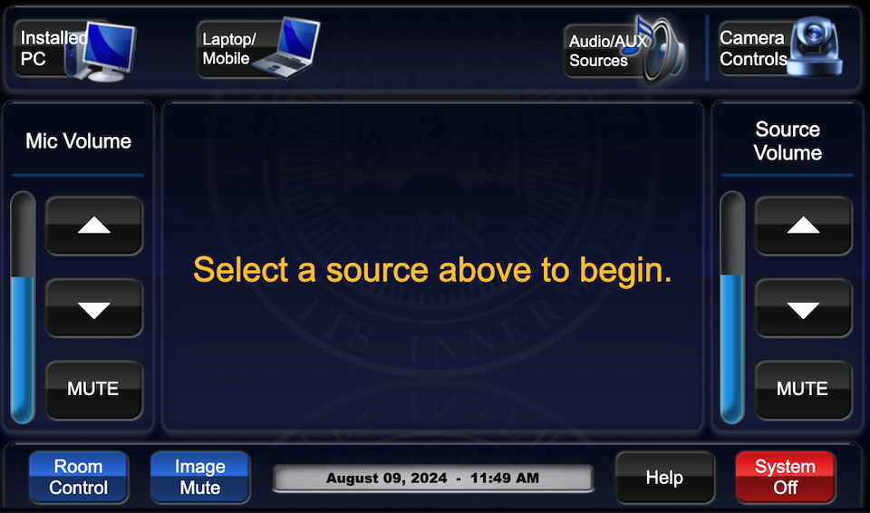 touchpanel main page