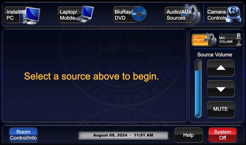 touchpanel main page