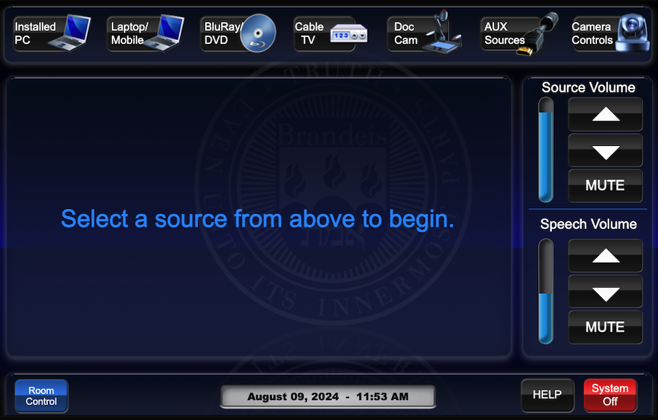 touch panel main page
