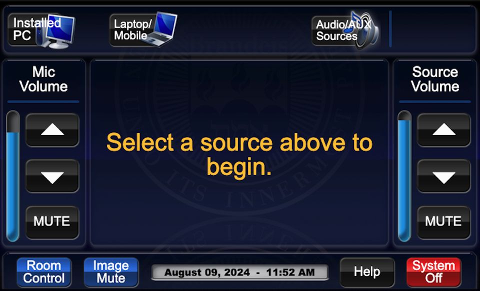 touchpanel main page