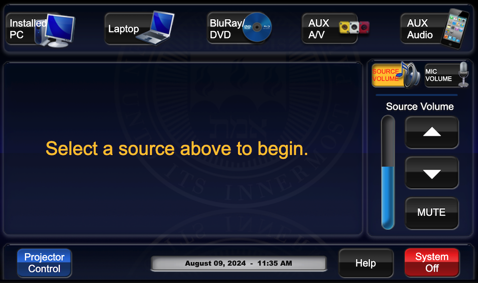 touchpanel main page