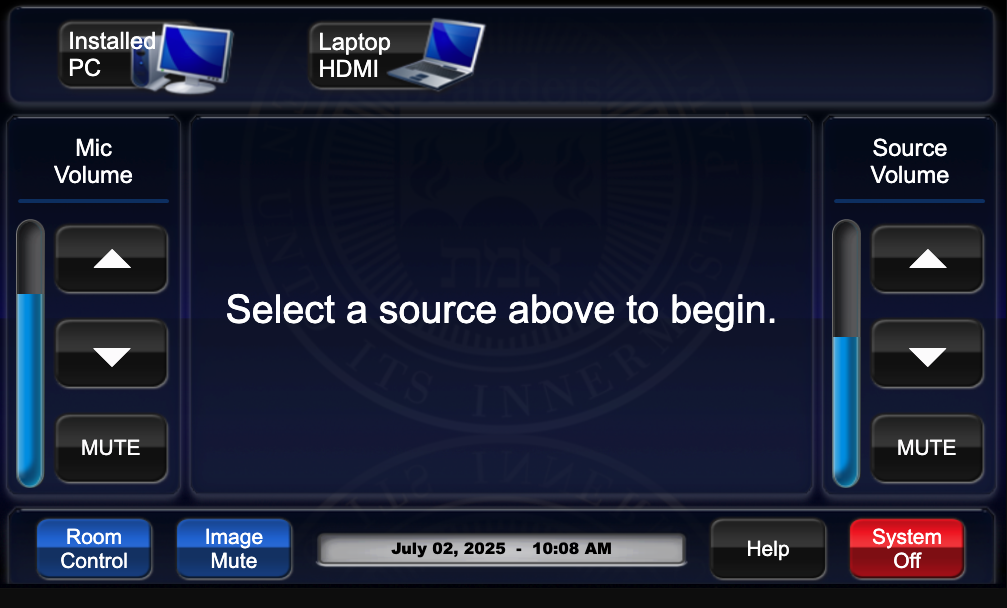 touchpanel main page
