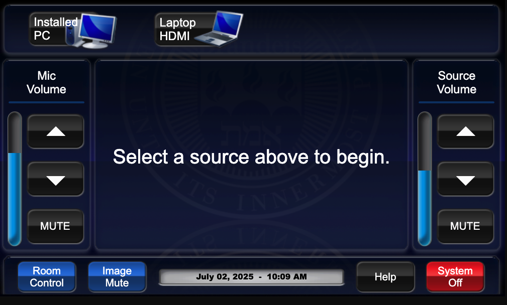 touchpanel main page