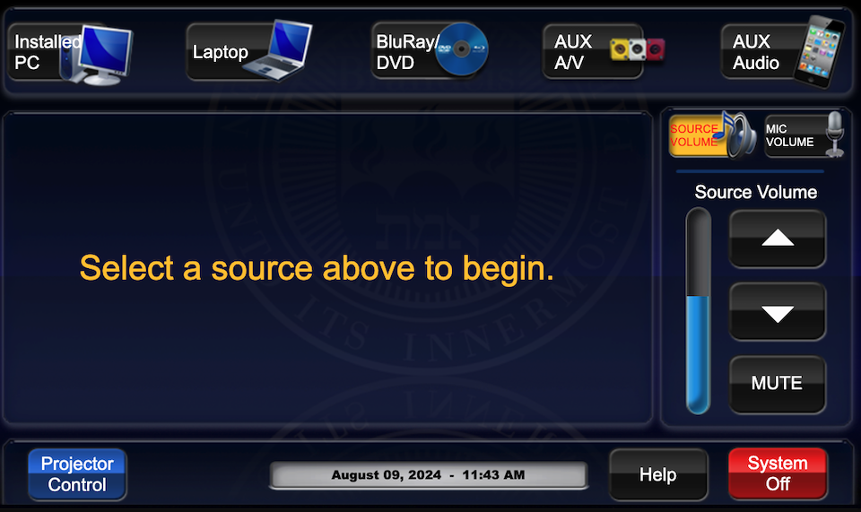 touchpanel main page