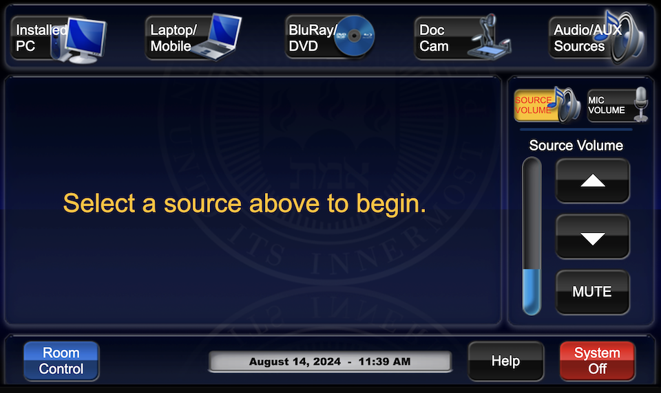 touchpanel main page