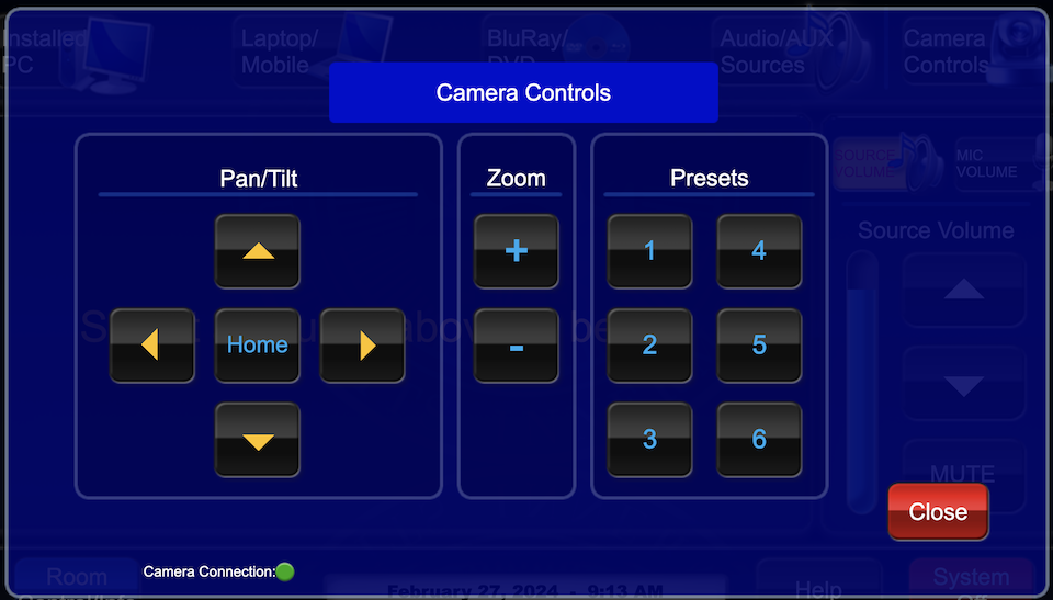 camera controls page