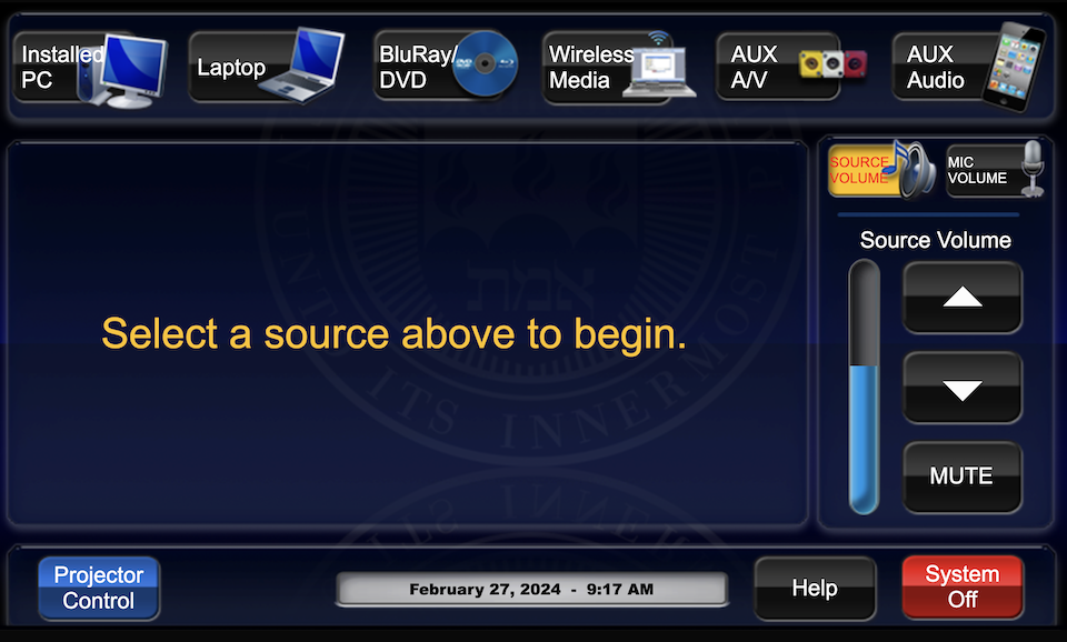 touchpanel main page