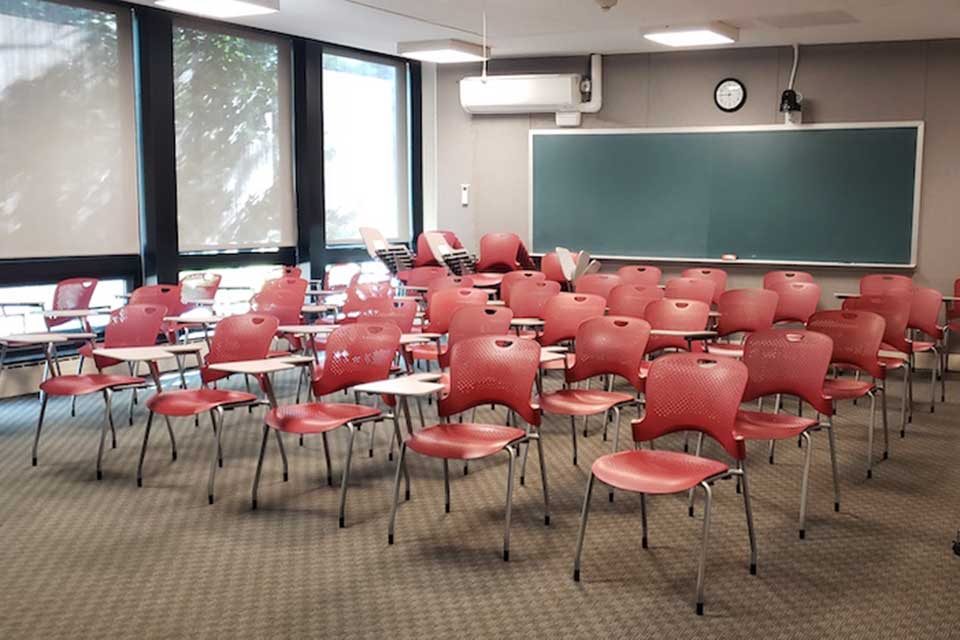 back of classroom