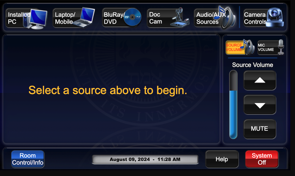 touch panel main page