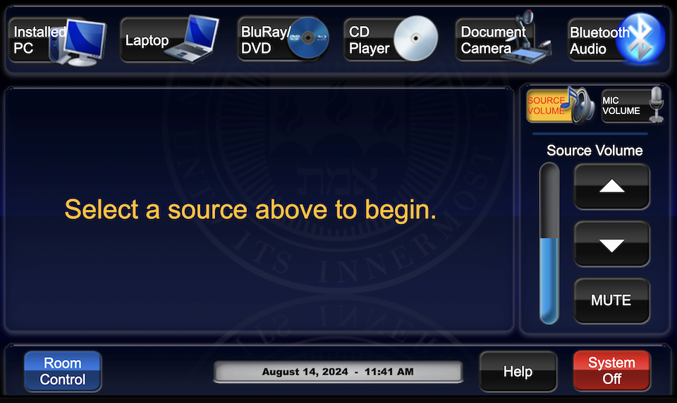 touchpanel main page